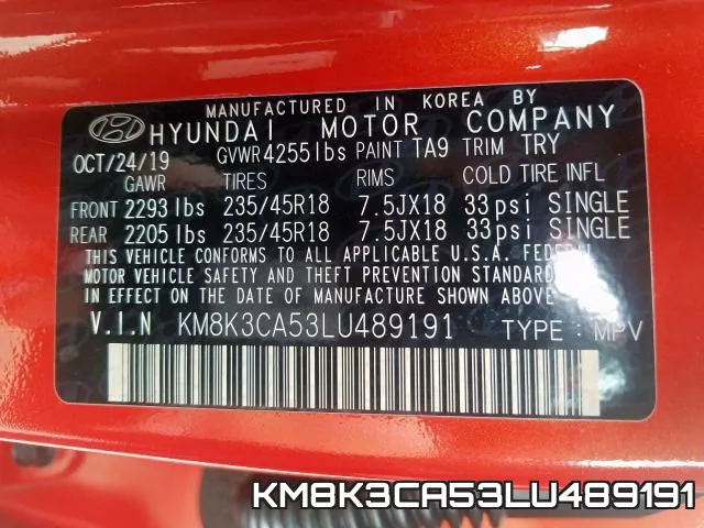 KM8K3CA53LU489191 фото 2