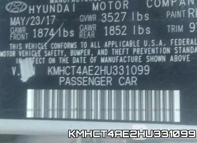 KMHCT4AE2HU331099 фото 10