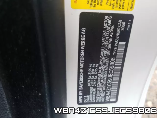 WBA4Z1C59JEC59806 фото 2