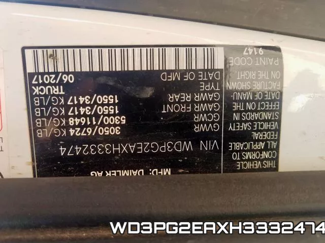 WD3PG2EAXH3332474 фото 2