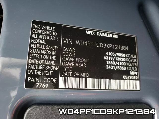 WD4PF1CD9KP121384 фото 2