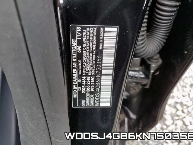 WDDSJ4GB6KN750356 фото 2