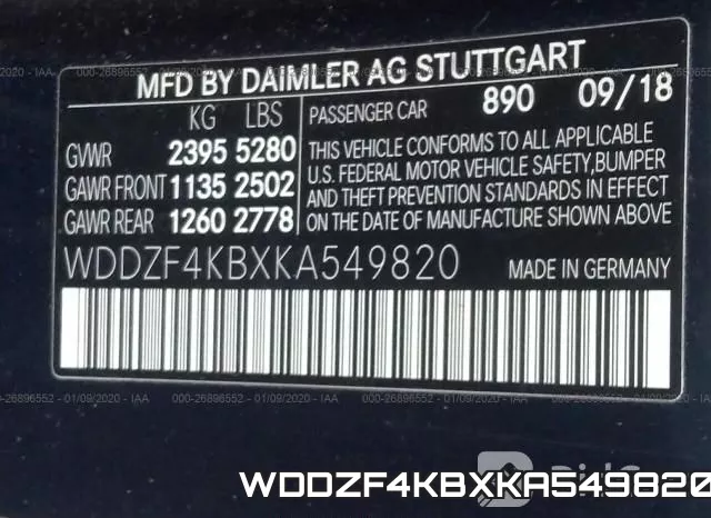WDDZF4KBXKA549820 фото 10