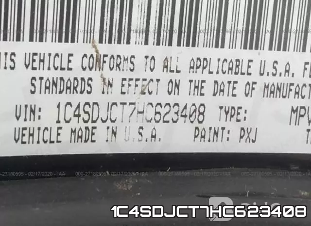 1C4SDJCT7HC623408 фото 10