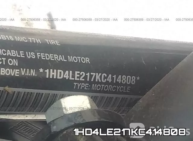 1HD4LE217KC414808 фото 2