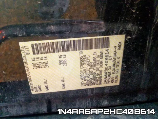 1N4AA6AP2HC408614 фото 2