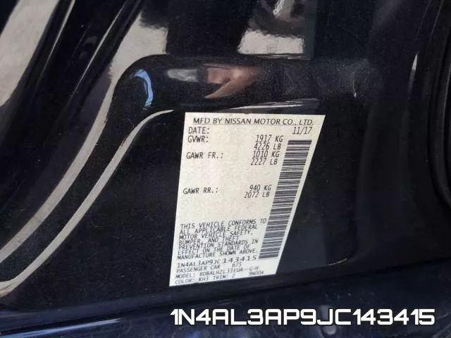 1N4AL3AP9JC143415 фото 2