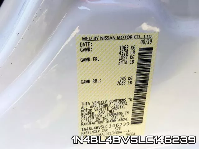 1N4BL4BV5LC146239 фото 2