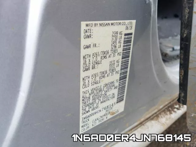 1N6AD0ER4JN768145 фото 2