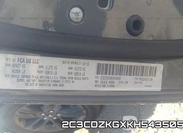 2C3CDZKGXKH543505 фото 10