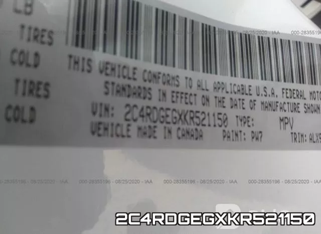 2C4RDGEGXKR521150 фото 10