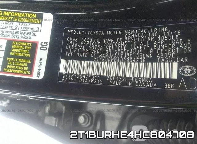 2T1BURHE4HC804708 фото 10