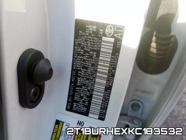 2T1BURHEXKC183532 фото 2
