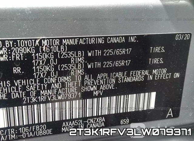 2T3K1RFV3LW079371 фото 10