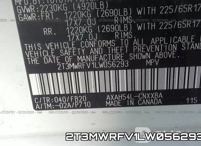 2T3MWRFV1LW056293 фото 10