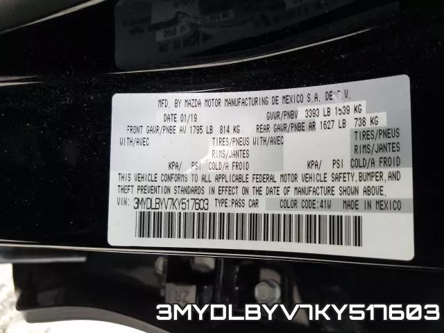 3MYDLBYV7KY517603 фото 2