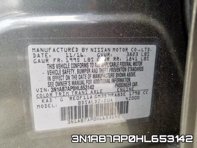 3N1AB7AP0HL653142 фото 2