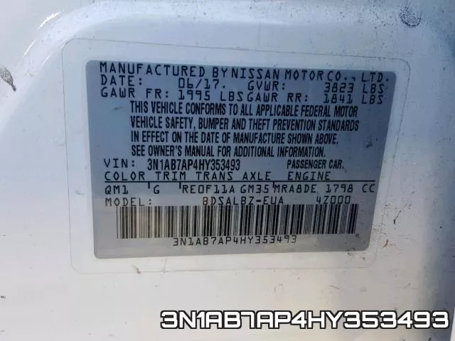 3N1AB7AP4HY353493 фото 2
