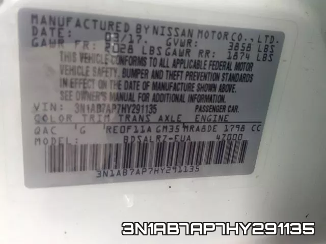 3N1AB7AP7HY291135 фото 2