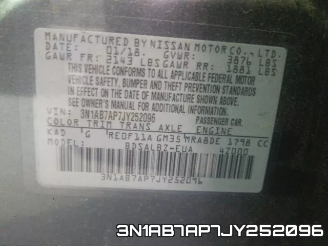 3N1AB7AP7JY252096 фото 2