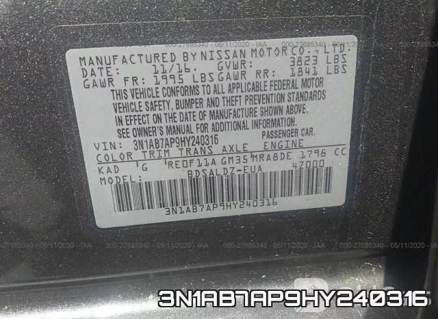 3N1AB7AP9HY240316 фото 10