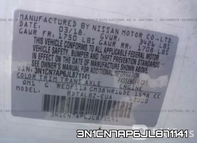 3N1CN7AP6JL871141 фото 10
