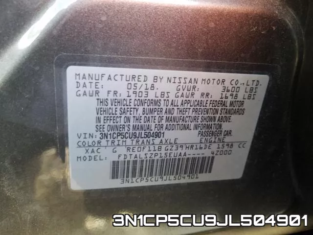 3N1CP5CU9JL504901 фото 2