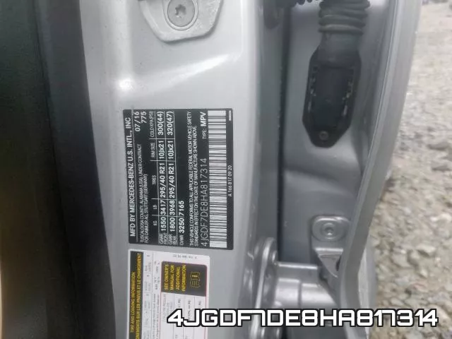 4JGDF7DE8HA817314 фото 2