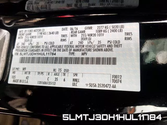 5LMTJ3DH1HUL11784 фото 2