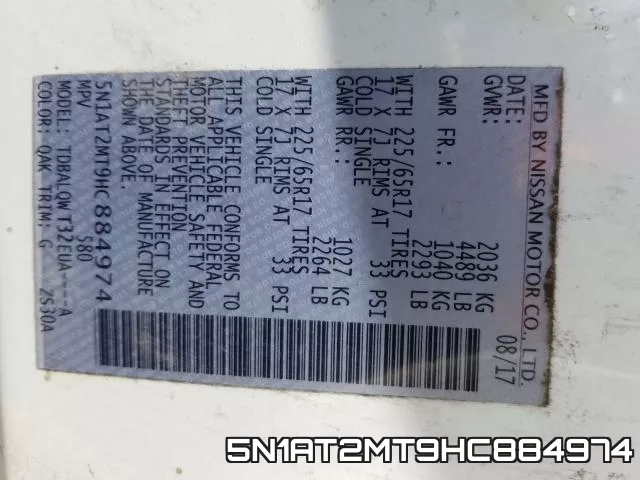 5N1AT2MT9HC884974 фото 2