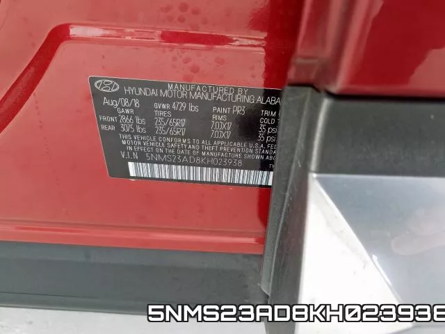 5NMS23AD8KH023938 фото 2