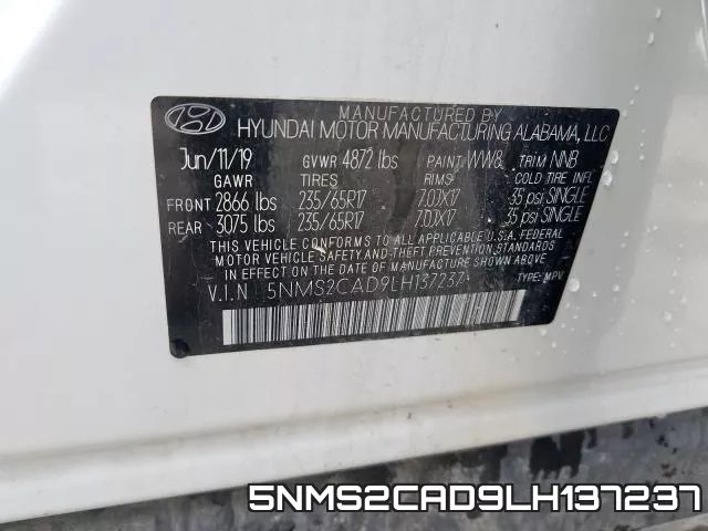 5NMS2CAD9LH137237 фото 2