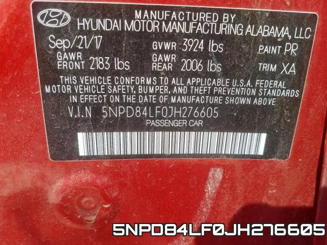 5NPD84LF0JH276605 фото 2