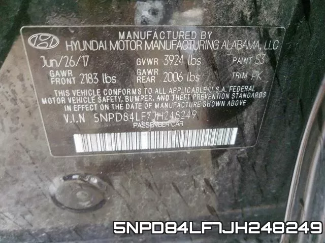5NPD84LF7JH248249 фото 2