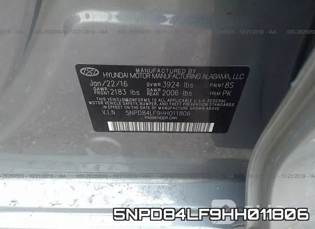 5NPD84LF9HH011806 фото 10