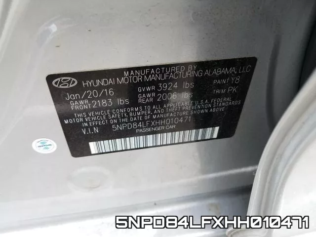 5NPD84LFXHH010471 фото 2