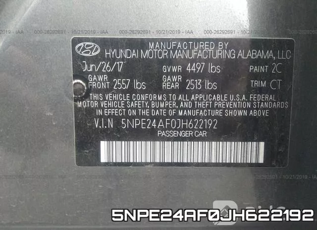 5NPE24AF0JH622192 фото 10