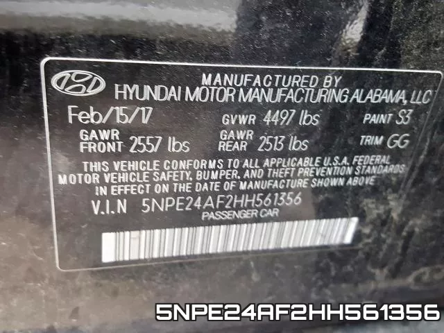 5NPE24AF2HH561356 фото 2