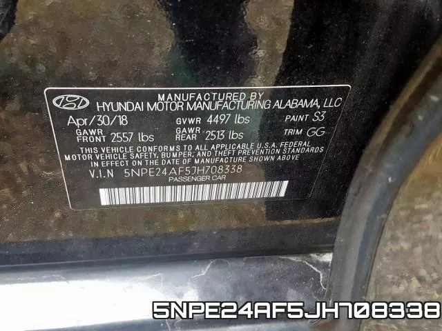 5NPE24AF5JH708338 фото 2