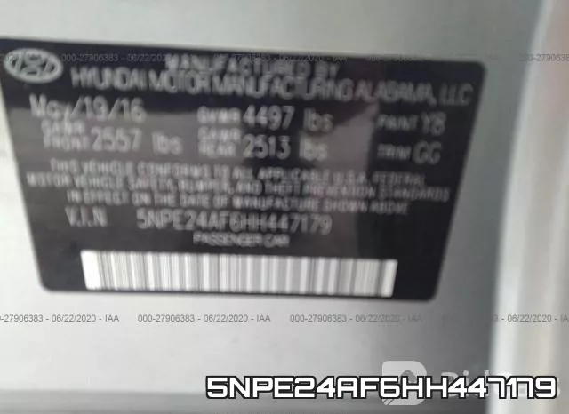 5NPE24AF6HH447179 фото 10