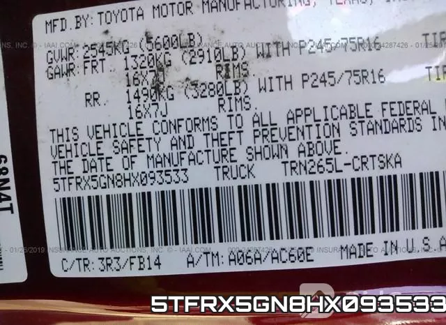 5TFRX5GN8HX093533 фото 10