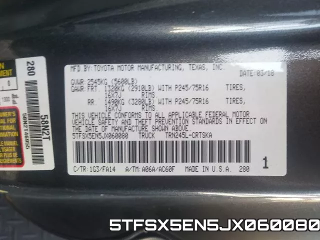 5TFSX5EN5JX060080 фото 2