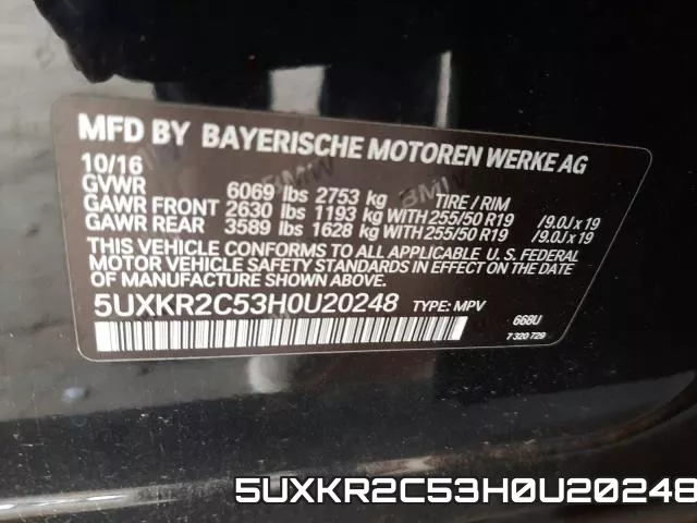 5UXKR2C53H0U20248 фото 2