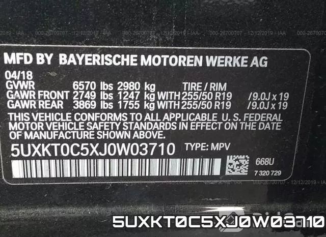 5UXKT0C5XJ0W03710 фото 10