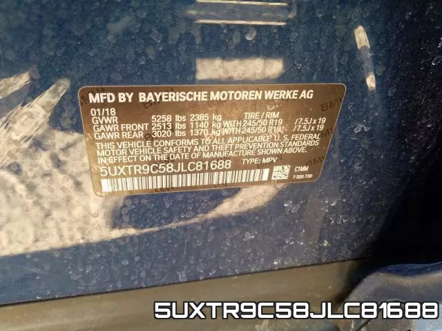 5UXTR9C58JLC81688 фото 2