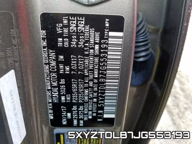 5XYZTDLB7JG553193 фото 2