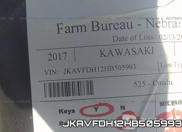 JKAVFDH12HB505993 фото 2