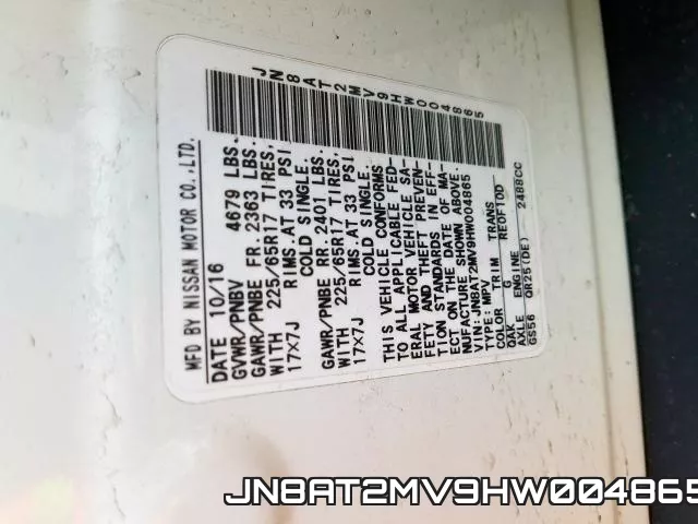 JN8AT2MV9HW004865 фото 2