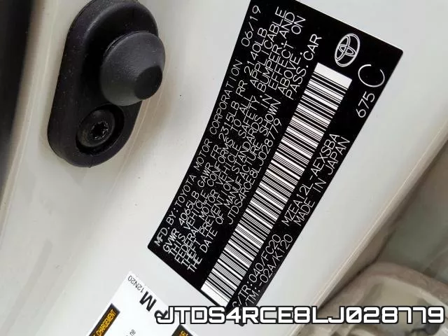 JTDS4RCE8LJ028779 фото 2