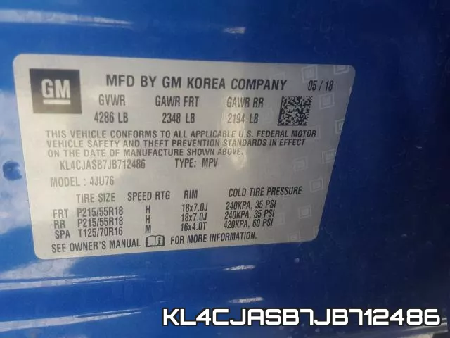 KL4CJASB7JB712486 фото 2